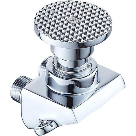 Grifo accionado con el pie, Válvula de pedal, Funcionamiento manos libres, Latón, Grifo para lavabo de baño, Válvula de pedal para lavabo (1/5)