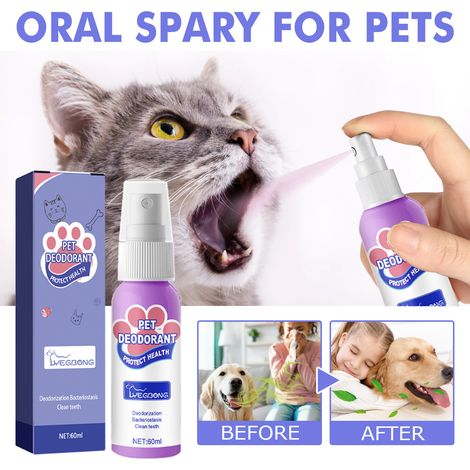 Mundspray für Hunde und Katzen, Geruchsentferner für Haustiere, Mundhygienespray – 60 ml -- DE (1/5)
