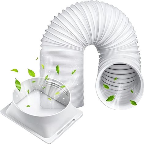 Tuyau évacuation pour climatiseur Remplacement réglable en longueur Tuyau de climatiseur portable avec connecteur carré Pour Fenêtre, Maison, Chambre, Salle de Séjour, Bureau (1/5)