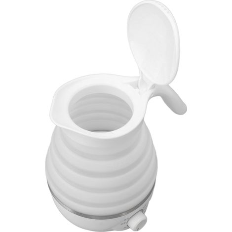 Bouilloire électrique pliable de voyage, portable, en silicone, mini chauffe-eau domestique pliable, 0,7 L, prise UE 220 V