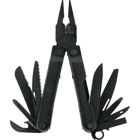 Leatherman LTM-831563 Rebar®. Multiherramienta  con 17 funciones. Color Negro. Para uso profesional y proyectos en el hogar /  Funda Molle, negra y garantía. (1/5)
