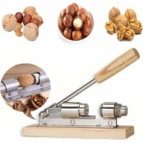 Casse-Noisette Manuel,Casse Noisette Noel,Ouvre-écrou Cuisine,Casse Noix en Bois,Casse-Noisette,Machine Casse Noisette,Utilisé pour Noisettes, Amandes, Noix du Brésil ou Autres Écrous(1pcs) (1/4)