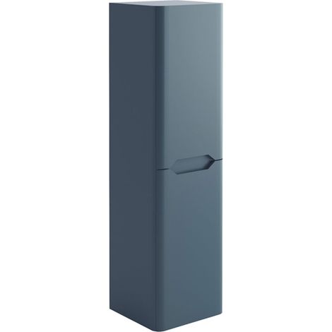 Orbit Ella Wall Hung 2-Door Tall Unit 350mm Wide - Matt Twilight Blue (1/4)