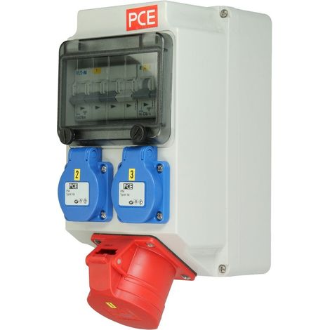 Distributeur mural Lech UTE, IP44 1x CEE16A, 2x prises, 3x LS 16A