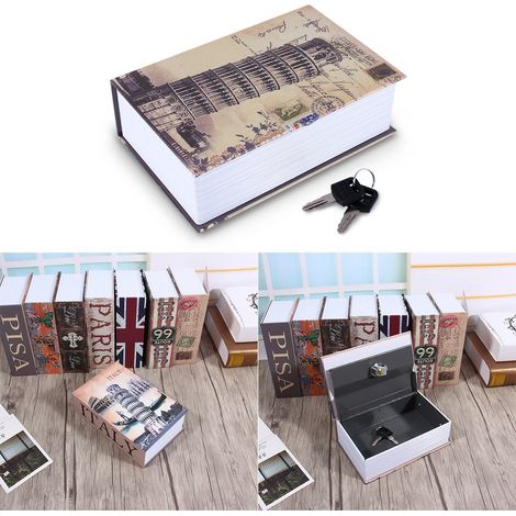 Coffre-fort Déguisé en Livre pour Argent et Bijoux - Modèle Tour de Pise (1/5)