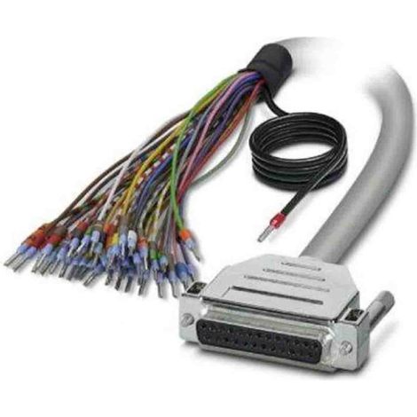 Câble série Sub-D à 25 broches vers Sans connecteur, longueur 3m, Phoenix Contact ( Prix pour 1 )
