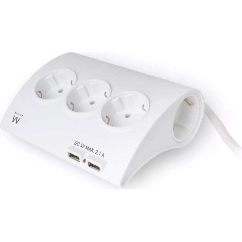 Ewent EW3935 prolunghe e multiple 1,5 m 5 presa(e) AC Interno Bianco (1/5)