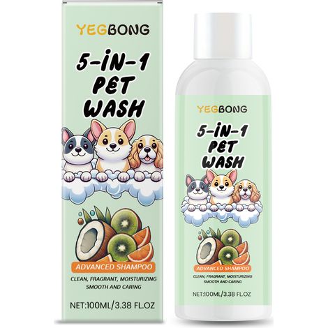 Shampoing pour animauxEssence végétale douce cinq en un, hydratante et adoucissante, convient aux chiens et aux chats.Shampooing (1/4)