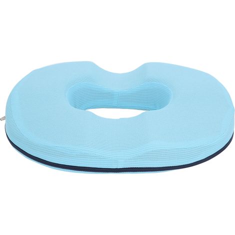 Coussin en forme de donut, en maille respirante et épaisse, creux, pour hémorroïdes, bleu ciel, pour homme. (1/5)