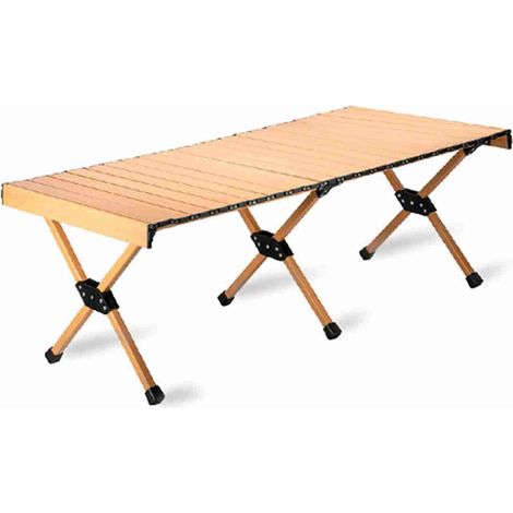 Table pliante d'extérieur en alliage d'aluminium, Portable, enroulable, avec sac de rangement, pour pique-nique, barbecue, plage, arrière-cour (1/5)