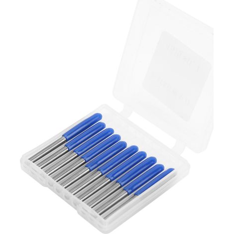 Lot de 10 fraises professionnelles de 3,175 mm en acier tungstène pour la sculpture et la gravure sur bois, angle de 45° x 0,2 mm (1/5)
