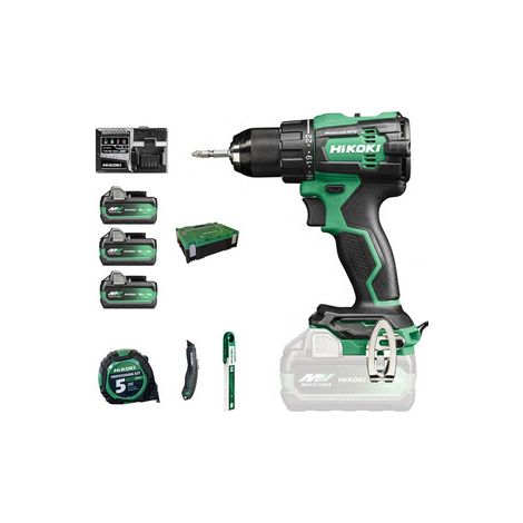 HIKOKI TRAPANO DV18DE 18V C/PERC BRUSH+3BATT+ACC