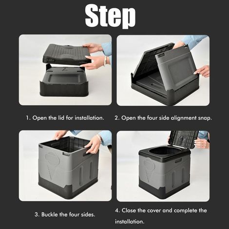 Toilettes portables pliables pour le camping, les voyages et les voitures, supportant jusqu'à 150 kg. (1/5)