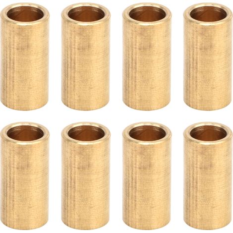 Lot de 8 bagues en bronze, bonne capacité de charge, résistantes à l'usure, manchon en cuivre pour équipements électriques