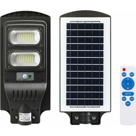 Lampione Stradale Faro Led 60w Solare Luce Esterno Sensore Movimento Telecomando