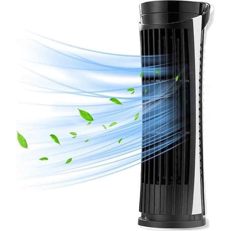 Turmventilator für Schreibtische, effiziente Kühlung, blattloses Design, ABS/PC, 26 x 7,5 cm, ideal für Büro/Schlafzimmer/kleine Räume (1/5)