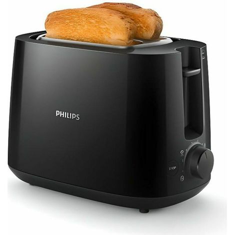 Philips HD2581/90 Daily tostapane nero compatto
