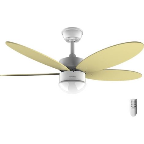 Cecotec Ventilador de Techo con Luz EnergySilence Aero 4260 SunLight. 40 W, Motor DC, Diámetro 42” con 5 Aspas Reversibles