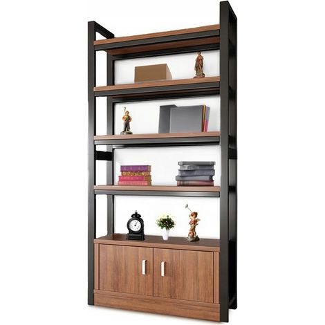 Industrielles Regal, Stehregal, Bücherregal, Loft, 190 cm, Metallrahmen (1/5)