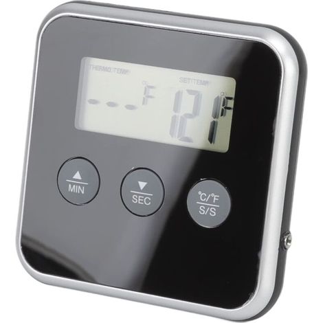 Thermomètre à Viande Numérique, Thermomètre Alimentaire Multifonctionnel Conception D'affichage à Cristaux Liquides de Thermomètre de Gril de Cuisson des Aliments (1/5)