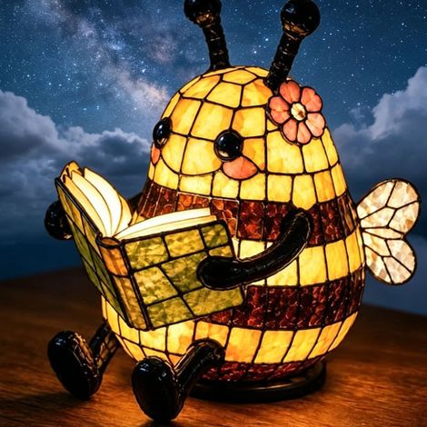 Lampe de lecture abeille, lampe de lecture LED en résine, veilleuse décorative pour la maison (1/2)