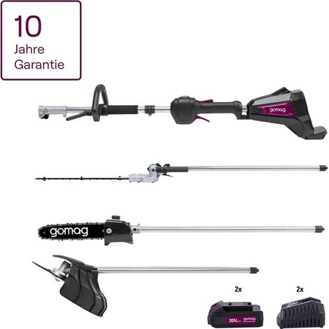 Gomag GO-GMG400BL 20V Akku Multitool Garten Profi Set + 2x 2Ah + 2 Ladegeräte