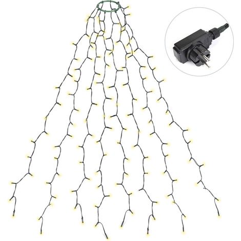 Guirlande leuchtend 280 LEDs für Sapin von Noêl, 1, 5m X 8( 1-2, 3m Sapin) - weiß warm