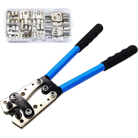 Hx-50B Cable Sertisseur Terminaux Professionnels Sertisseur Voiture Automatique De Cuivre Pince R-Ing Bornes Borne De Fil A Sertir Soude Connecteurs Kit Multifonctions Outillage Manuel, Avec Bornes 60 (1/3)