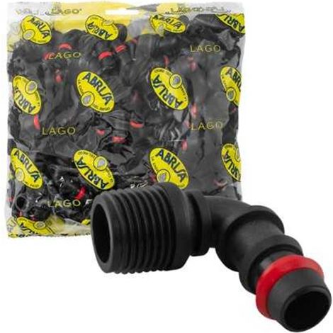Codo Macho C/Anillo Seguridad Bolsa 100 Uds - 16mm - 3/4", ABRISA (1/5)