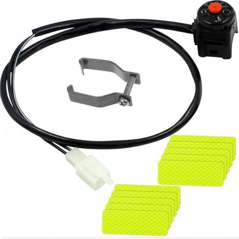 Interrupteur de klaxon pour Guidon de Moto, Bouton de klaxon Universel 7/8" 22 mm, Coupe-Circuit pour Guidon Enduro, Moto, VTT, Dirt Bike, Pit Bike, cyclomoteur (1/5)
