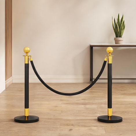 Poteaux séparateurs acier inoxydable 96 cm base remplissable (1/5)