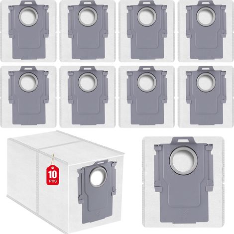 10er-Pack Staubbeutel-Zubehör für Roborock S8 MaxV Ultra/S8 Max Ultra/Qrevo Master/Qrevo S/Q Revo/Qrevo Pro/Qrevo MaxV/G10S/G10S PRO/T8/Q5 (1/5)