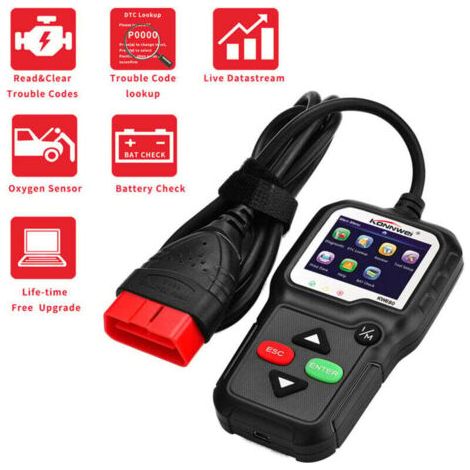 KW680 OBDII Diagnosegerät Universeller Kfz-Fehlercodeleser für europäische OBD II/EOBD-Protokolle ab 1996