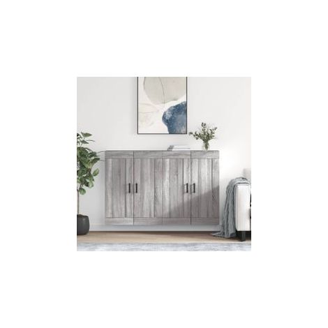 Armoires murales 2 pcs sonoma gris bois d'ingénierie (1/5)
