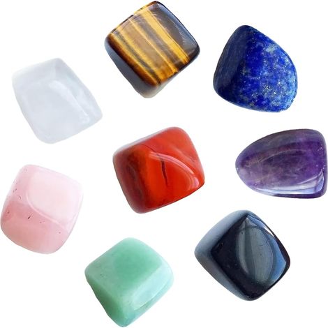 Heilkristalle, 7 Chakra-Natursteine, Chakra-Steine für Reiki und Gesundheitsenergien, Kristalle für die Meditation