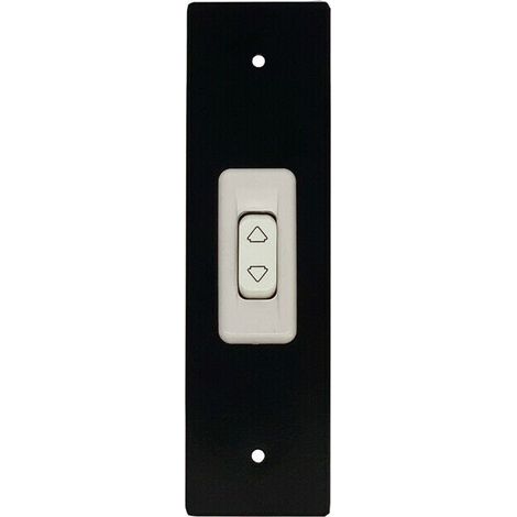 Placca 205 Mm Nero Con Pulsante Copri Avvolgitore Motore Tapparella Tapparelle