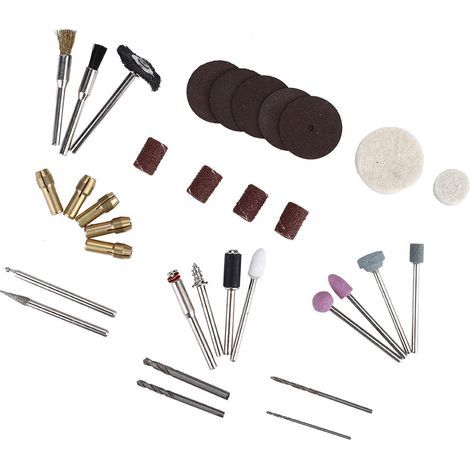 Kit de Petit Broyeur Rotatif électrique 34 Pièces, Accessoire pour le Meulage et le Polissage, Idéal pour le Métal, le Jade, la du Bois, le Polissage de Sculptures avec 34 (1/5)