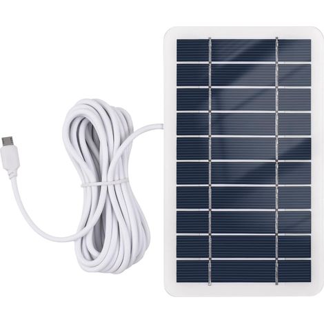 Durable 5V Solar Panel Charger with USB Port for Charging Phones, Camping, Hiking, Cycling - Water Resistant (1/5)