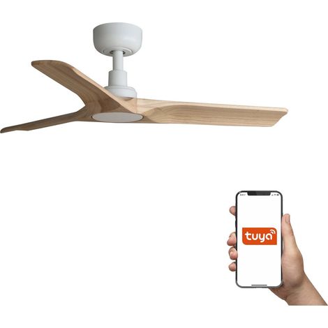 Faro Heywood Petit système intelligent Tuya à 3 lames, blanc mat, pin (1/3)