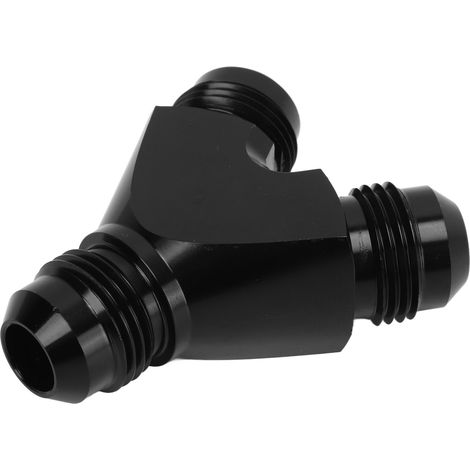 Universelles, auslaufsicheres Y-Stück, schwarz eloxiert, Kraftstoffschlauch-Verteileradapter 8AN, 1 Stück (1/5)