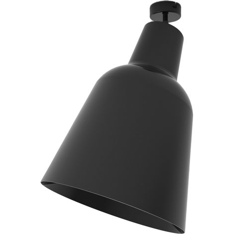 LUMICOM DONG Plafoniera, 1X E27, max 42W, metallo, nero lucido, D.25cm (1/3)