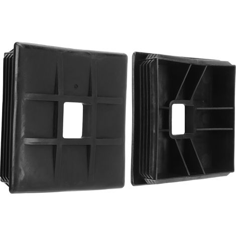 Lot de 2 bouchons carrés de 10 cm (4 pouces) en ABS pour tuyaux d'évacuation dissimulés, destinés aux camping-cars et caravanes. (1/5)