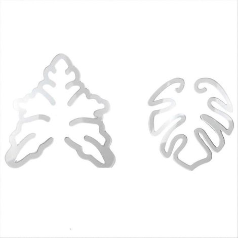 Support à feuilles vertes en forme de fleur, bambou en forme de carapace de tortue A+B (1/5)