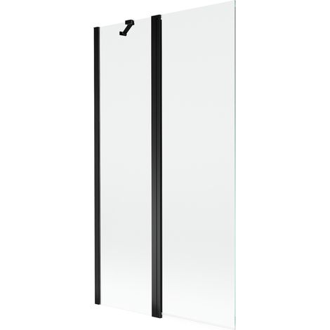 Paravento doccia Mexen Mist a 2 ante 100 x 150 cm, trasparente, nero - 8A9-100-011-70-00 (1/5)