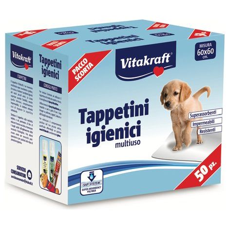 TAPPETINO IGIENICO PER CANE E GATTO cm 60 x 60