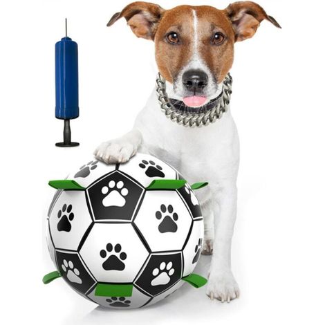 Interactive Dog Football with Straps - Pull and Water Toy, Durable Balls for Small Puppies (1/5)