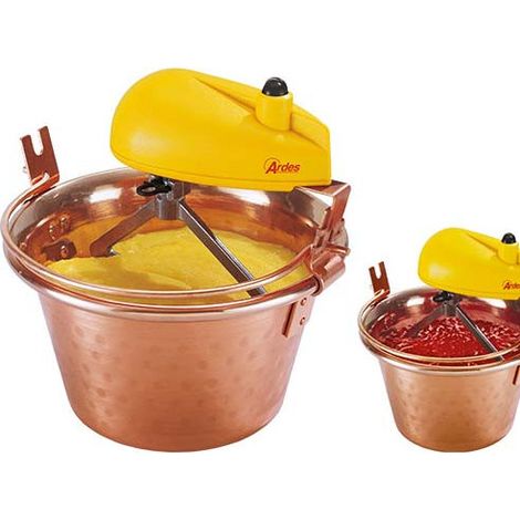 Olla eléctrica de cobre con mezclador automático para polenta y mermeladas, 28 cm (1/3)