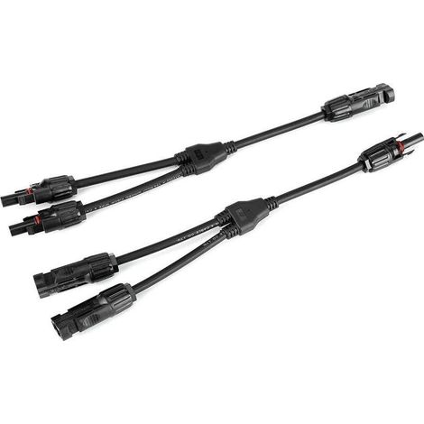 Paar Y-Steckverbinder, Solar-PV-Kabel, Solarmodulkabel, Stecker/Buchse M/F/F & F/M/M, Y2-1 Abzweigverbinder, Y-förmige Photovoltaik-Steckverbinder (1/5)