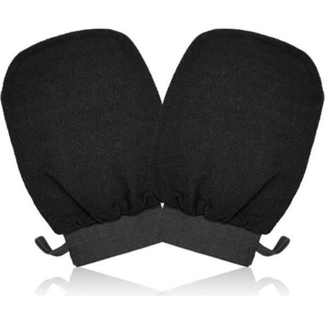 2x Guanti esfolianti per il corpo, guanti in luffa, guanti per scrub corpo, rimuovono le cellule morte, detergono e purificano, detergono la pelle, il corpo e il viso (1/4)
