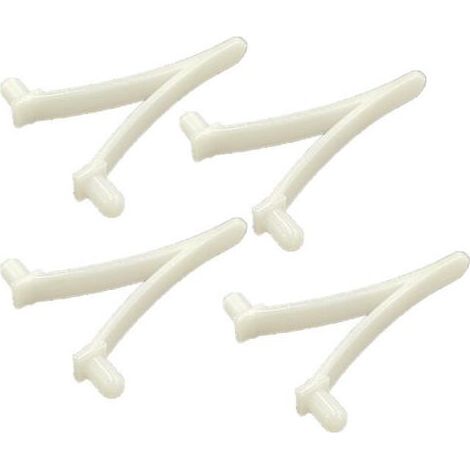 Lot de 4 clips à ressort en forme de V pour piscines, bâtons télescopiques, pièces de rechange en plastique (1/5)